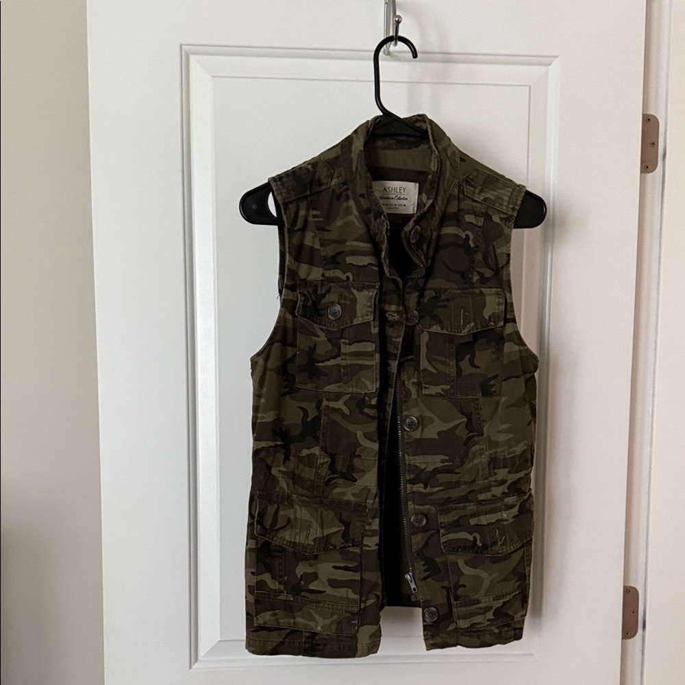 Ashley By 26 International Camouflage Jacket in Olive and Dark Green